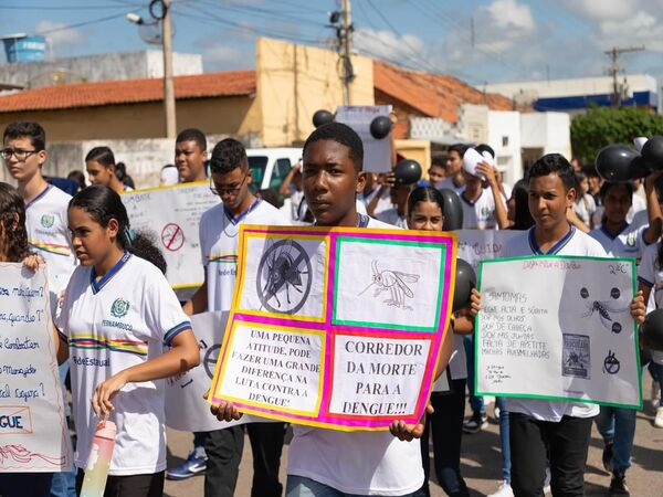 A Secretaria de Saúde e a Escola Anisio Veras uniram esforços para conduzir um mutirão  de combate à dengue!